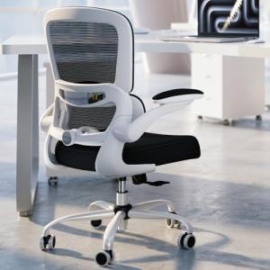 TRALT Office Chair - Ergonomic Desk Chair with Adjustable Lumbar Support, Mesh Computer Chair, Executive Chairs for Home Office Comfortable Lumbar Support (White+Black)