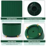 SKYDUE 360 Degree Rotating Desk Organizer, Dual-Purpose Pencil Pen Holder for Desk, Rotating Desk Pen Organizer with 5 Slots, Art Supplies, Pencil Cup for Office, School, Home