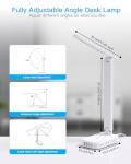 One Beat Desk Lamp with 6 Outlets 4 USB Ports(2×USB-C),Eye Protection Table Lamp Power Strip with 4 Color Modes 5 Brightness Touch LED Desk Lamps for Home Office College Dorm Room Essentials(White