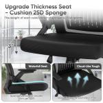 Ergonomic Office Chair, High Back Home Desk Chair & Thickness Seat, Flip-Up Armrest, 135° Reclining Tilt Lock, Mesh Back Office Chairs for Man Woman