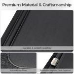 Premium Double-Sided Faux Leather Desk Pad – Non-Slip, Waterproof, with Magnetic Cable Organizer & File Storage – Designed for Offices & Creative Spaces – Durable & Easy to Clean（Black）