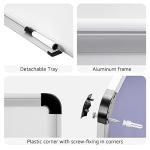 Amazon Basics Magnetic Dry Erase Whiteboard & Cork Board Combo, Wall Mounted for Home, Office and Classroom, Aluminum Frame, 36" x 24", White/Yellow