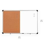 Amazon Basics Magnetic Dry Erase Whiteboard & Cork Board Combo, Wall Mounted for Home, Office and Classroom, Aluminum Frame, 36" x 24", White/Yellow