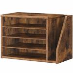 HOOBRO Mail Sorter, Literature Organizer with Adjustable Shelves, Paper Organizer for Office, Home, Wood Countertop File Holders, Mails, Magazines, Rustic Brown FG41WF01