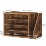 HOOBRO Mail Sorter, Literature Organizer with Adjustable Shelves, Paper Organizer for Office, Home, Wood Countertop File Holders, Mails, Magazines, Rustic Brown FG41WF01