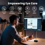 Quntis Computer Monitor Lamp, Screen Monitor Light Bar for Eye Caring, USB Reading LED Task Lamp with Auto-Dimming, Dimmable Light Bar, Touch Control, No Glare Space Saving Home Office Desk Lamps