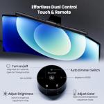 Quntis Computer Monitor Lamp, Screen Monitor Light Bar for Eye Caring, USB Reading LED Task Lamp with Auto-Dimming, Dimmable Light Bar, Touch Control, No Glare Space Saving Home Office Desk Lamps