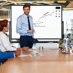 TSJ OFFICE Large Rolling Whiteboard - Dry Erase Magnetic 48 x 32 Inches White Board Height Adjust Double Sides Mobile Portable Easel on Wheels, Dry Erase Board with Stand for Office, Home & Classroom