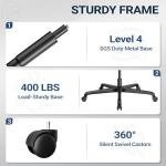 Shahoo Massage Office Chair with Heat & 6 Vibration Points, 400LBS Big and Tall Office Chair with Foot Rest, High Back Ergonomic Reclining Executive Desk Chair for Home Office Desk, PU Leather, Black