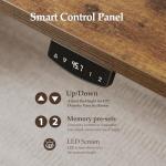 Klicelor Electric Standing Desk 48 Inch, Height Adjustable Desk for Home Office, Sit Stand Up Rising Computer Table with Memory Preset, Rustic Brown