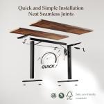 Klicelor Electric Standing Desk 48 Inch, Height Adjustable Desk for Home Office, Sit Stand Up Rising Computer Table with Memory Preset, Rustic Brown