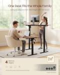VASAGLE Electric Standing Desk, Height Adjustable Desk, Sedentary Reminder, 4 Memory Heights, for Home Office, 63 x 27.6 Inches, Rustic Brown ULSD316KD02S