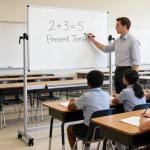 VIZ-PRO Double-Sided Magnetic Mobile Whiteboard, 48 x 36 Inches, Aluminium Frame and Stand