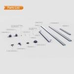 VIZ-PRO Double-Sided Magnetic Mobile Whiteboard, 48 x 36 Inches, Aluminium Frame and Stand