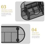 SUPEASY Mesh Desk Organizer, Desk Accessories & Workspace Organizers with Drawers, Pencil Holder for Desk with 9 Compartments for Office Supplies, 8.6 x 4.3 x 4.1 Inch, Black