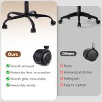 YFO Ergonomic Cross Legged Office Chair and ADHD Meditation Chair with Silent Wheels for Home Office Desk Chair and Yoga, Wider Backrest Support and Storage Pockets Design, PU Leather, Cream