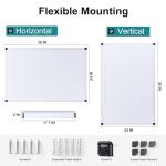 OLIXIS Magnetic White Board, Dry Erase Board for Wall 36" x 24", Whiteboard with 1 Dry Eraser & 2 Multicolor Markers & 4 Magnetic Pins, Aluminium Frame for Home, School, Office, White