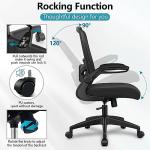 FelixKing Office Chair, Ergonomic Desk Chair Breathable Mesh Chairs Adjustable High Back Lumbar Support Flip-up Armrests, Executive Rolling Swivel Comfy Computer Chairs Home Office Black