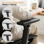 Magshion Ergonomic Office Chair, High Back Desk Chair with Adjustable Headrest, 3D Armrests, Tilt Lock and Lumbar Support, Mesh Computer Chair for Home Office, 350 LBS Capacity, Black