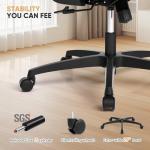 Magshion Ergonomic Office Chair, High Back Desk Chair with Adjustable Headrest, 3D Armrests, Tilt Lock and Lumbar Support, Mesh Computer Chair for Home Office, 350 LBS Capacity, Black