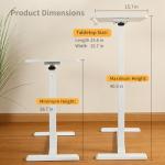 SOFTLYNICE Adjustable Standing Desk, Small Sit Stand Desk for Laptop, Compact Height Adjustable Desk for Home Office, Bedroom, Bedside, Space Saving Workstation