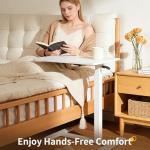 SOFTLYNICE Adjustable Standing Desk, Small Sit Stand Desk for Laptop, Compact Height Adjustable Desk for Home Office, Bedroom, Bedside, Space Saving Workstation