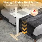 SOFTLYNICE Adjustable Standing Desk, Small Sit Stand Desk for Laptop, Compact Height Adjustable Desk for Home Office, Bedroom, Bedside, Space Saving Workstation