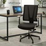 UPLIFTDESK Clarksville Ergonomic Office Chair - Adjustable Lumbar Support, Mesh Back, Synchro-Tilt Recline Home Office Desk Chairs with 3-Way Arms, 300 lb Capacity (Black)