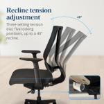 UPLIFTDESK Clarksville Ergonomic Office Chair - Adjustable Lumbar Support, Mesh Back, Synchro-Tilt Recline Home Office Desk Chairs with 3-Way Arms, 300 lb Capacity (Black)