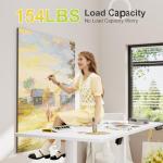 Furmax Electric Standing Desk, 45 x 24 Inches Sit Stand up Desk, Sit Stand Height Adjustable Home Office Desk with 4 Height Position Memory - with Splice Board (White, 45)