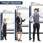 Large Dry-Erase Rolling Magnetic Whiteboard - 48 x 32 Inches Dry Erase Board with Stand Height Adjust Double Sides Mobile White Board Easel on Wheels with 25 Sheets Paper Pad Office, Home & Classroom