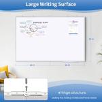 Magnetic Whiteboard Dry Erase, 48 x 36 inch Large White Board for Wall, Foldable Aluminum Frame Hanging Whiteboards for Home Classroom Office