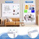 Magnetic Whiteboard Dry Erase, 48 x 36 inch Large White Board for Wall, Foldable Aluminum Frame Hanging Whiteboards for Home Classroom Office
