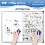 Magnetic Whiteboard Dry Erase, 48 x 36 inch Large White Board for Wall, Foldable Aluminum Frame Hanging Whiteboards for Home Classroom Office