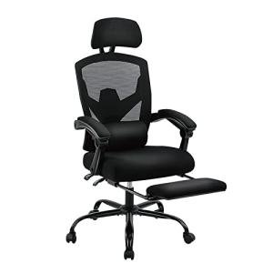 Sweetcrispy Office Computer Desk Chair Set of 2, Ergonomic High-Back Mesh Rolling Work Swivel Chairs with Wheels, Comfortable Lumbar Support, Comfy Arms for Home, Bedroom, Study, Student, Black