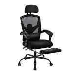 Sweetcrispy Office Computer Desk Chair Set of 2, Ergonomic High-Back Mesh Rolling Work Swivel Chairs with Wheels, Comfortable Lumbar Support, Comfy Arms for Home, Bedroom, Study, Student, Black