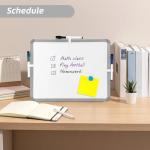 VUSIGN Small White Board Dry Erase, 14'' x 11'' Magnetic Dry Erase Board, Mini Whiteboard with Markers for Students, Fridge, Wall, Locker
