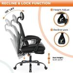 Sweetcrispy Office Computer Desk Chair Set of 2, Ergonomic High-Back Mesh Rolling Work Swivel Chairs with Wheels, Comfortable Lumbar Support, Comfy Arms for Home, Bedroom, Study, Student, Black