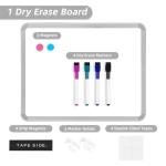 VUSIGN Small White Board Dry Erase, 14'' x 11'' Magnetic Dry Erase Board, Mini Whiteboard with Markers for Students, Fridge, Wall, Locker