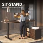 FLEXISPOT 71" L Shaped Executive Standing Desk with Storage & PC Case, Secretary Desk with Dual Motor Lift, 222 LBS Capacity, 1" Thick Desktop, Idea for Home Office, Black Walnut, 3 Packages