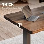 FLEXISPOT 71" L Shaped Executive Standing Desk with Storage & PC Case, Secretary Desk with Dual Motor Lift, 222 LBS Capacity, 1" Thick Desktop, Idea for Home Office, Black Walnut, 3 Packages