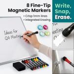 LULU OFFICE 12x16 Double Sided Magnetic Dry Erase Whiteboard with Stand - Desk or Wall Mount, Weekly Planner & Daily Task Board, Complete Set with 8 Markers, 4 Magnets & Eraser