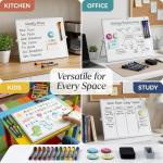 LULU OFFICE 12x16 Double Sided Magnetic Dry Erase Whiteboard with Stand - Desk or Wall Mount, Weekly Planner & Daily Task Board, Complete Set with 8 Markers, 4 Magnets & Eraser