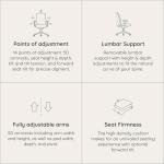 Branch Ergonomic Chair Pro - Mesh Office Chair with 14 Points of Adjustment - Height, Depth & Tilt Adjustable - 5D Armrests - Forward Tilt, Smooth Recline, and Lumbar Support - Spark