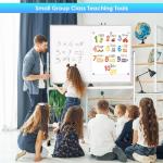 maxtek Rolling Whiteboard, 48x36 Large Magnetic White Board with Stands, Big Double-Sided White Board Dry Erase on Wheels for Homeschool, Home Office, Office, School (Silver, 48 x 36)