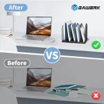 Gawerk 5-Section Vertical Desktop Organizer, 5-Section Mesh File Folder Stand Sorter for Office Home Classroom Organization (1, Black)