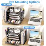 OPNICE Desk Organizer, 5-Tier Paper File Organizer with Drawer & Pen Holder, Office Desk Accessories, Workspace Desktop Organizer for Office Supplies(Black)