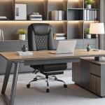 Homall Executive Home Office Chair with Lumbar Support,400lbs Adjustable Ergonomic High Back Office Chair Reclining Managerial Chair for Home Office (Black)