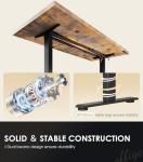 OffiGo 71 Inch Executive Electric Standing Desk, Height Adjustable Desk with Power Outlet & 1.38" Thick 3-Piece Desktop, Sit Stand Computer Desk for Home, Office, Conference Room, Rustic Brown