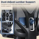 MOLENTS Ergonomic Office Chair, Mesh Computer Desk Chairs with Adjustable Lumbar Support, 3D Armrests, Tilt Function, Comfy Wide Seat, Swivel Executive Work Task Chair for Company and Home